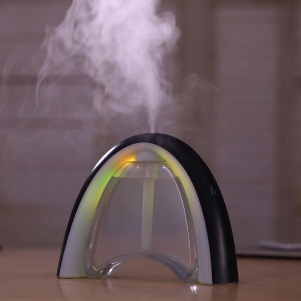 Rainbow Message Board USB Humidifier Colorful Night Light Air Diffuser Purifier Atomizer Essential Oil Diffuser Aroma Diffuser Black