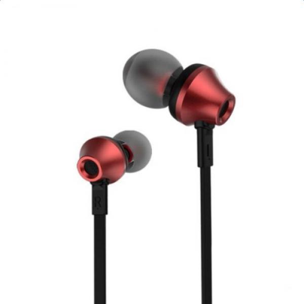 Remax RM-610D HiFi 3.5mm Universal Earphone for Android & iOS cellphone Red
