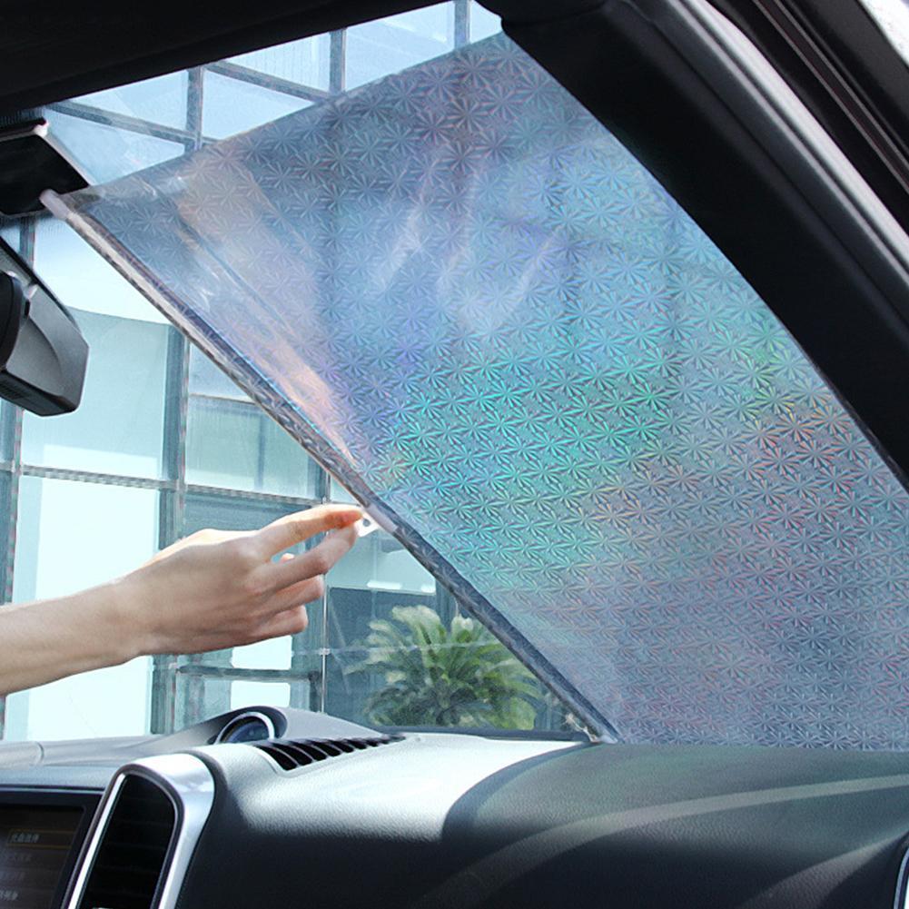 Retractable Car Side Window Sunshades Auto Sun Shade Visor Roller Blind Protection Window Film Rear Sunshade