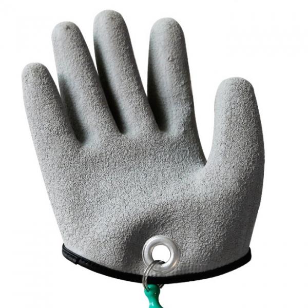 Right Hand Free Hands Fishing Gloves for Handing Fish Safety with Magnet Release - XL & Grey