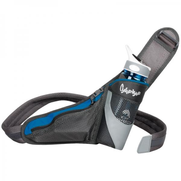Running Belt Waist Pack with Water Bottle Holder for Men Women Wrist Pouch Updated Version - Blue