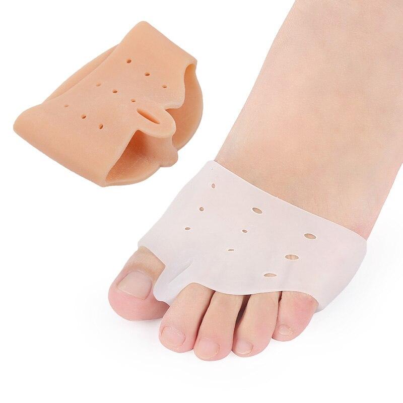 SEBS left and right foot toe splitter corrects thumb valgus protective sleeve forefoot for day and night separation of overlappi