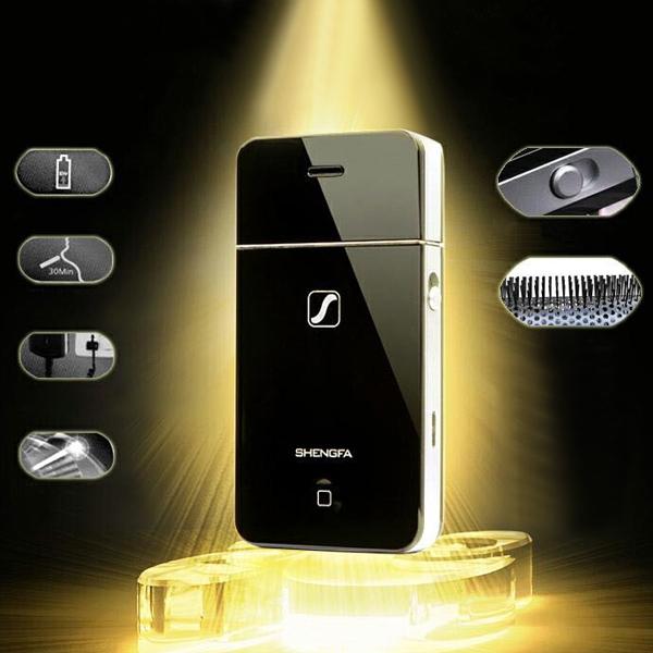SHENGFA RSCW-2055 Phone Shaped Electric Rechargeable Reciprocating Men Shaver Razor Trimmer Black