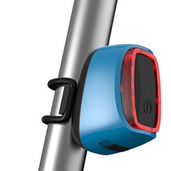 Smart USB Charging Riding Warning Sign Bicycle Taillight Blue