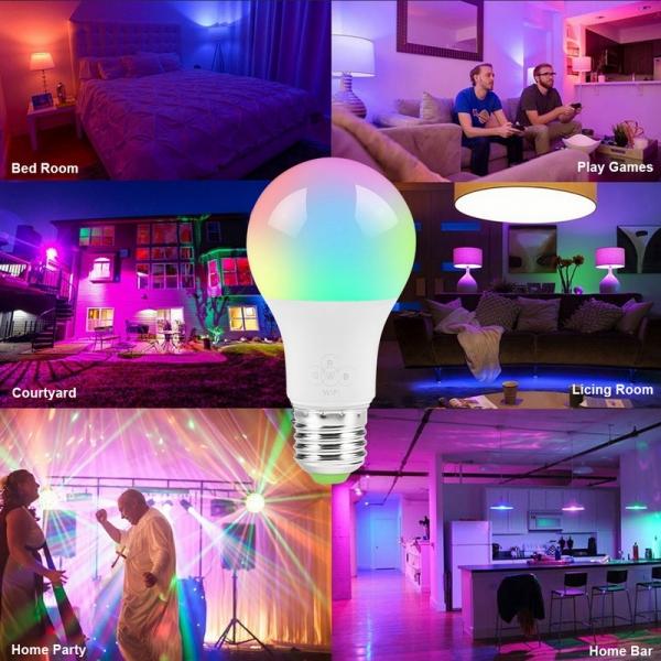 Smart WIFI Bulb E27 LED Light RGB Bulb Work With Alexa Google Home 9W