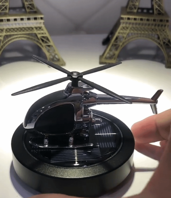 Car Airplane Aromatherapy Air Freshener Solar Rotating Helicopter Zinc Alloy Car Perfume Auto Interior Decor Accessories