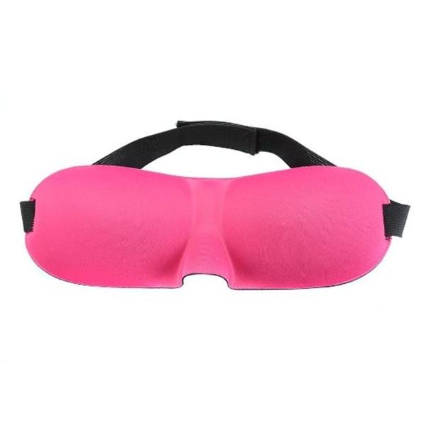 Travel Portable Soft 3D Eye Mask Cover Adjustable Head Strap - Rose Red