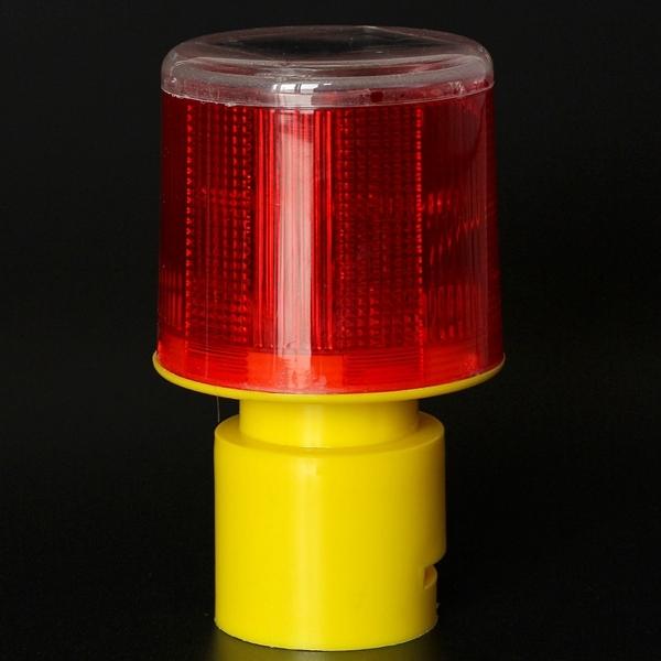 Solar Powered LED Traffic Strobe Emergency Beacon Warning Light Alarm