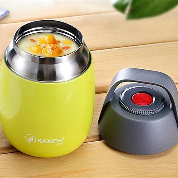 450ml Stainless Steel Vacuum Stew Pot Insulated Lunch Box - Green