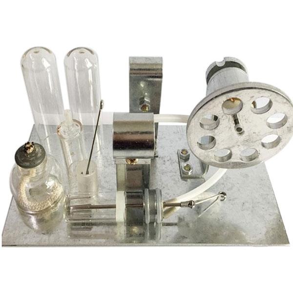 Stirling Engine Model Physical Motor Power Generator External Combustion Educational Toy Silver (No Electricity)