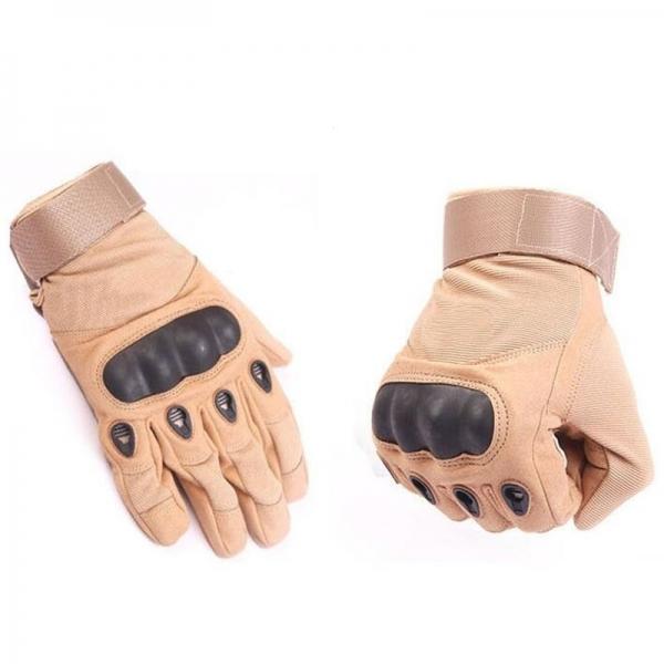 Tactical Military Outdoor Motorcycle Bicycle Airsoft Shooting Hunting Full Finger Gloves Sand Color M
