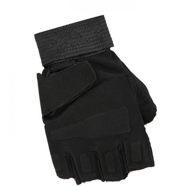 Training Tactical Half Finger Gloves Outdoor Fighting Combat Slip Resistant Gloves Black M