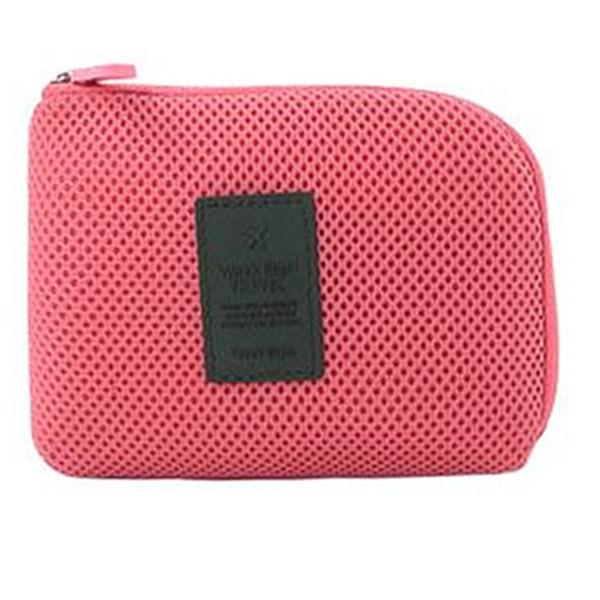 Travel Shockproof Storage Bag Electronic Accessories Pouch Bag - Red S