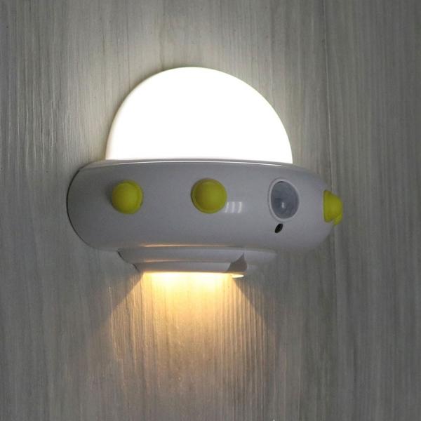 LED Motion Sensor Light UFO Style Human Body Induction USB - White Light