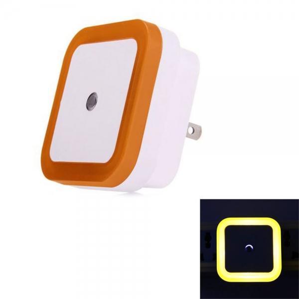 LED Wall Night Light 0.5W Smart Sensor Square US Plug - Orange - stringsmall