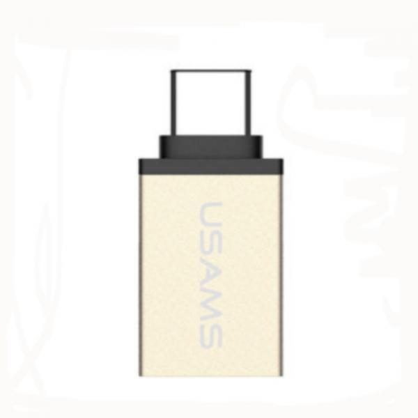 USAMS US-SJ021 Micro USB to Type-C Adapter Converter Golden