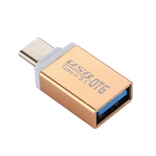 USB 3.0 to USB 3.1 Type-C OTG Adapter Golden