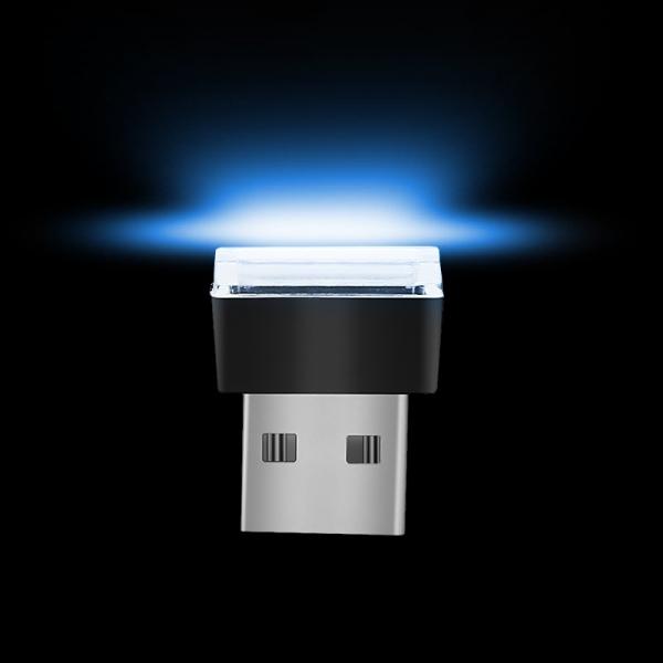 USB LED Car Interior Atmosphere Light Feet Lamp Illumination Decoration Light - Blue