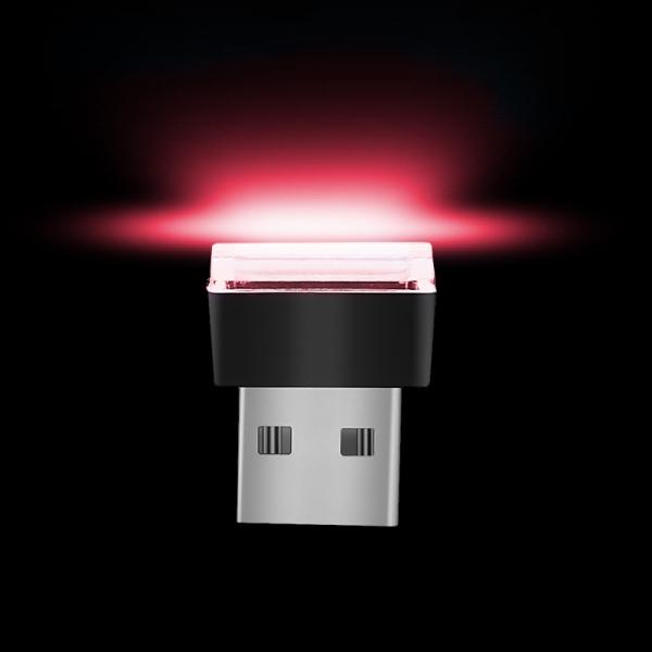 USB LED Car Interior Atmosphere Light Feet Lamp Illumination Decoration Light - Red
