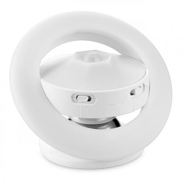USB Motion Sensor Night Light 360°Rotation UFO Shaped LED Lamp Warm White