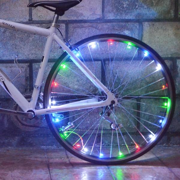 USB Rechargeable Waterproof Ultra Bright LED Colorful Bicycle Lights Night Riding Decorative Lights Wheel Light String