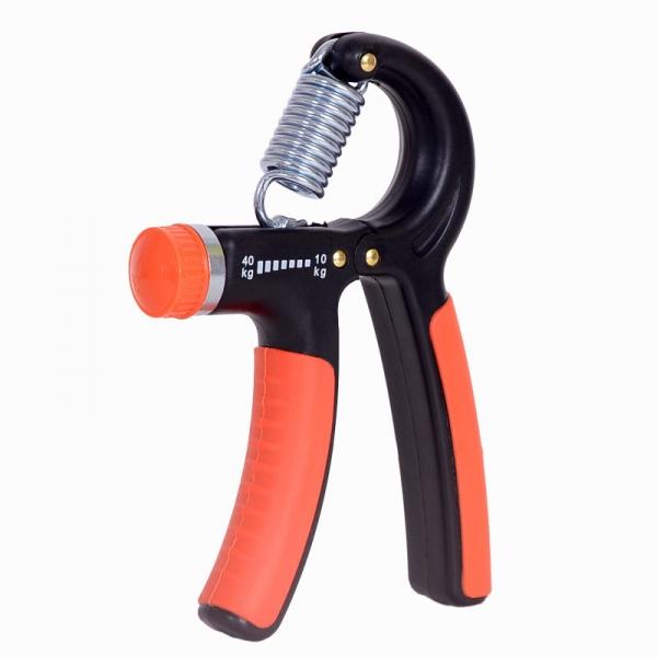 Ultimate Hand Grip Strengthener Adjustable Resistance (22-110 Pounds) & Stainless Steel Springs Durable Hand Squeezer for Teens Adults & Seniors Black & Orange Red