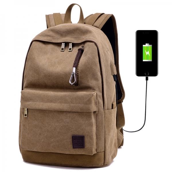Unisex Fashion USB Charge 15/17 inch Laptop Notebook Computer Backpack Bag for Walking Travelling Coffee