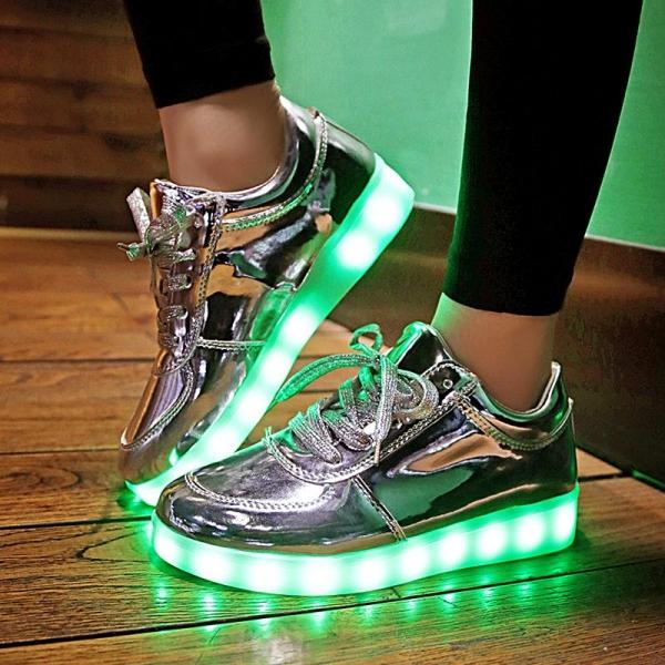 Unisex USB LED Light Luminous Lace Up Shoes Sportswear Sneaker Luminous Casual Shoes