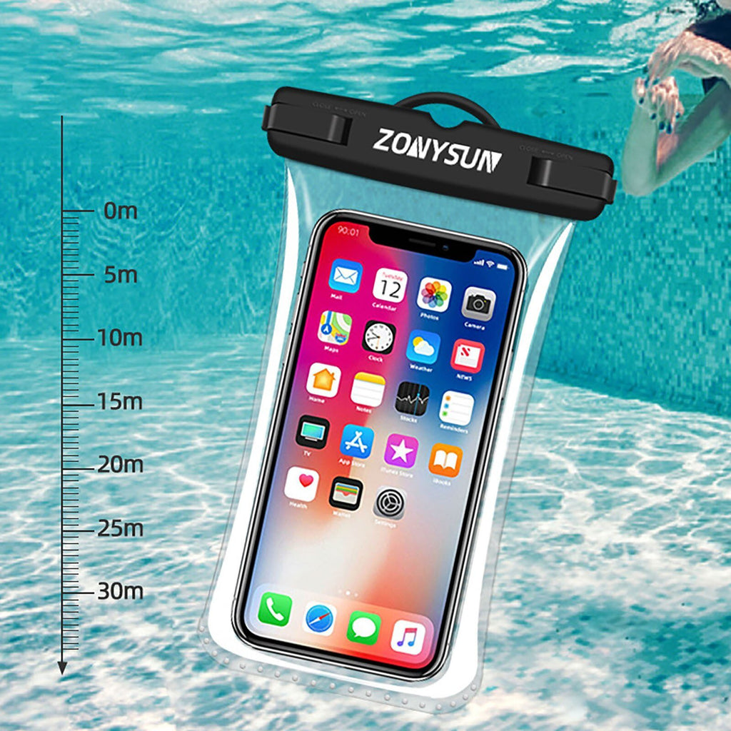 Universal Full View Waterproof Case Rainforest desert snow transparent dry bag Seaside Swimming Pouch Mobile Phone Covers