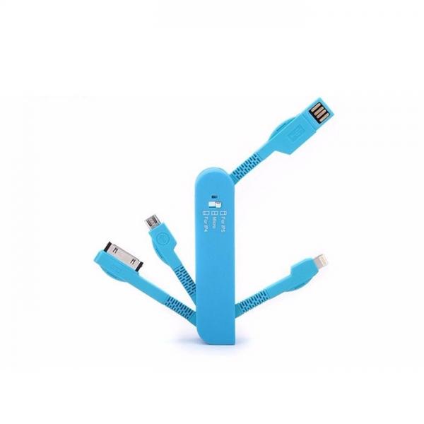 Universal Saber Shape 3-in-1 Micro USB Cable Data Sync Charger Charging Mobile Phone Cable for Samsung HTC Apple iPhone 6 Plus 5 5C 5S 4S Random Color