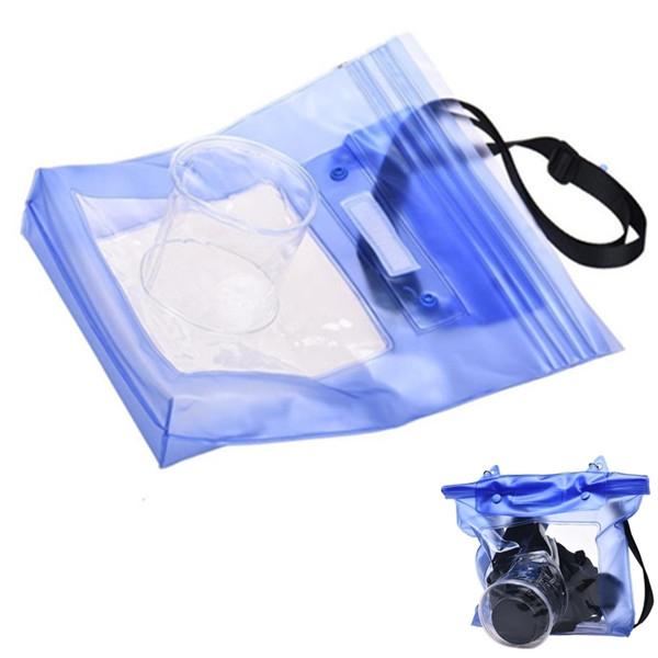Universal Waterproof PVC Diving Bag Underwater Pouch Case Beach Shoulder Bag for Camera Blue