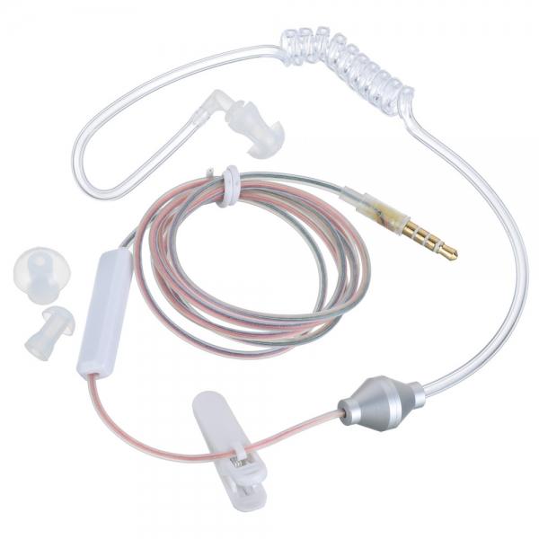 Vacuum Tube Anti-radiation In-ear Wired Monaural Earphone w/ Mic Transparent