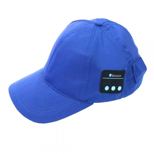 Bluetooth Headset Baseball Hat Hands-free Music Player Headphone Cap Blue