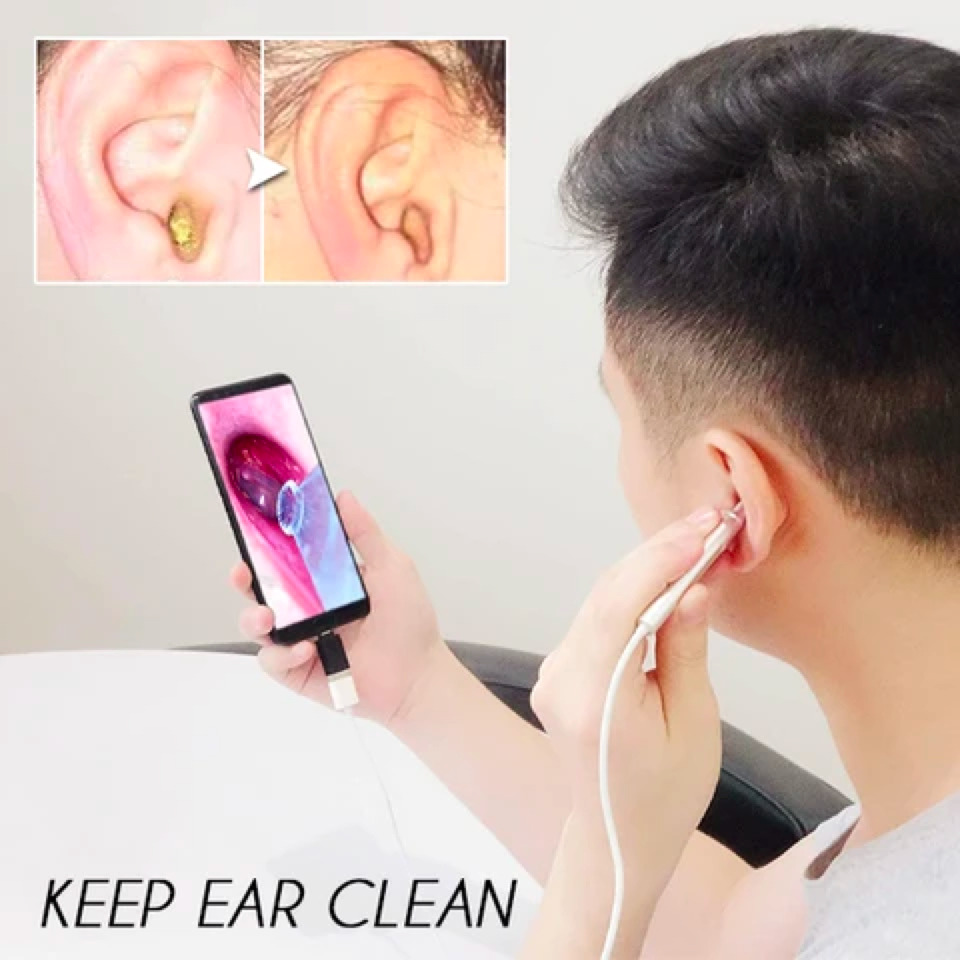 3 in 1 Ear Cleaning USB Borescope 5.5mm Visual Ear Spoon Earpick Otoscope