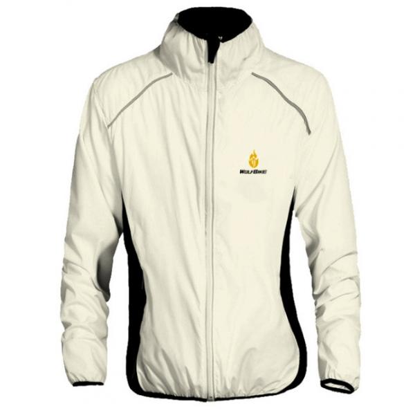 Wolfbike Cycling Jacket Jersey Vest Wind Coat Windbreaker Jacket Outdoor Sportswear & White XL