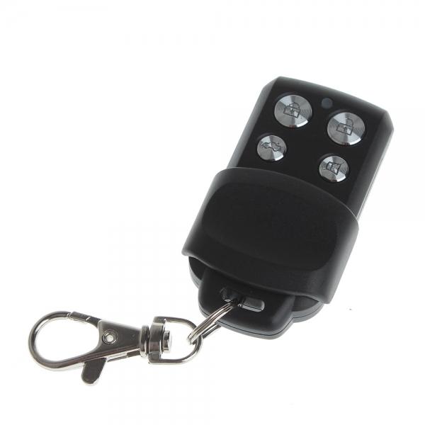 YT19 315MHz 4-Key Mutual-Duplicating Remote Controller with Key Chain Black