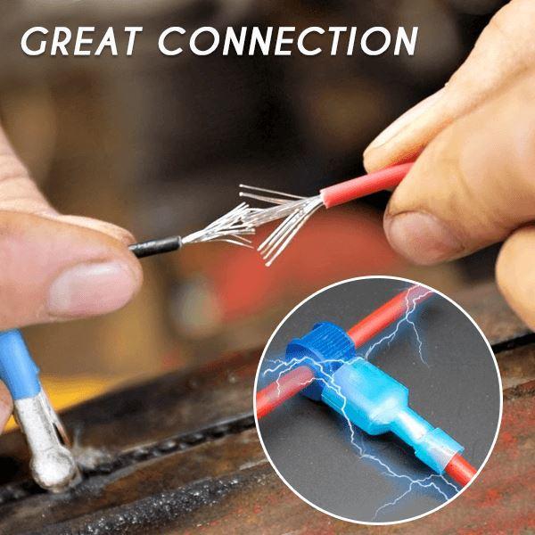 30pcs Clamp & Plug T-Tap Wires Conntectors Quick Splice Wire Terminal Self-Stripping Quick Splice Electrical Wire Terminals & Female Spade Connector Set
