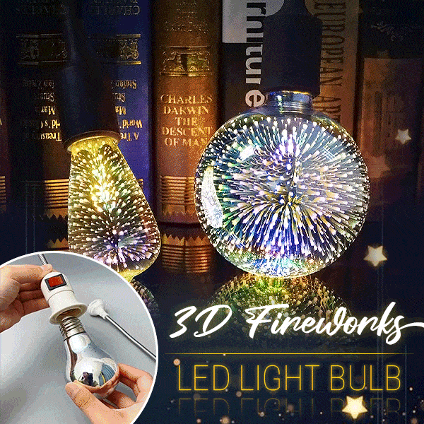 3D Fireworks LED Light Bulb E27 AC 85-260V  LED Light
