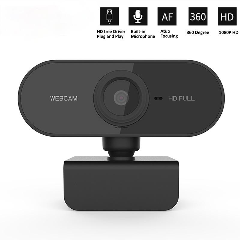 Webcam with Microphone HD 1080P Rotatable Webcam Video Camera for Computers PC Laptop Desktop USB Plug and Play Conference Study Meeting Video Calling Live Streaming