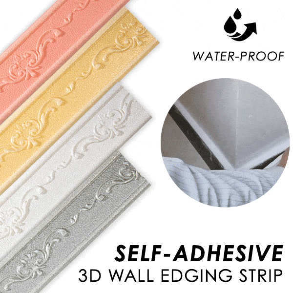 PVC Baseboard 3D Stereo Foam Wall Edge Strip Stickers Self Adhesive Waterproof Corner Waist Sticker Trim Line Skirting Border