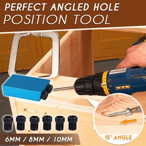 14Pcs/Set Pocket Hole Screw Jig 15Degree Woodworking Angle Hole Fixing Device Positioning Tool Kit 6/8/10mm Drive Adapter