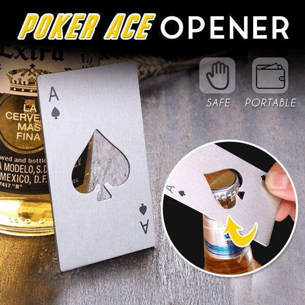 Poker Multitool Beer Opener Playing Card Ace Of Spades Poker Bottle Stainless Steal Opener Tool Multifunction Pocket Wallet