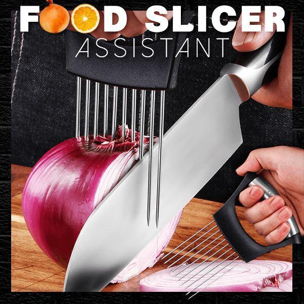2021 Food Slice Assistant Vegetable Holder Stainless Steel Onion Cutter Onion Chop Fruit Vegetables Cutter Slicer Tomato Cutter