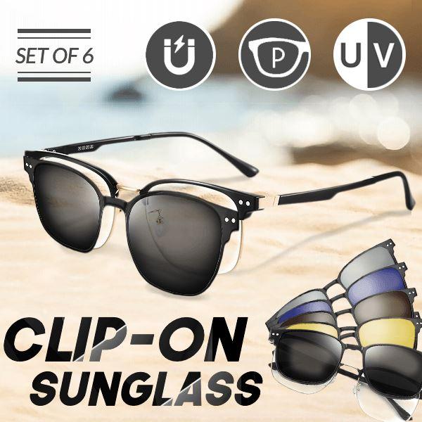 5 Lenes Magnet Sunglasses Clip Polaroid Mirrored Magnetic Sunglasses Clip on Glasses  Polarized Custom Prescription Myopia
