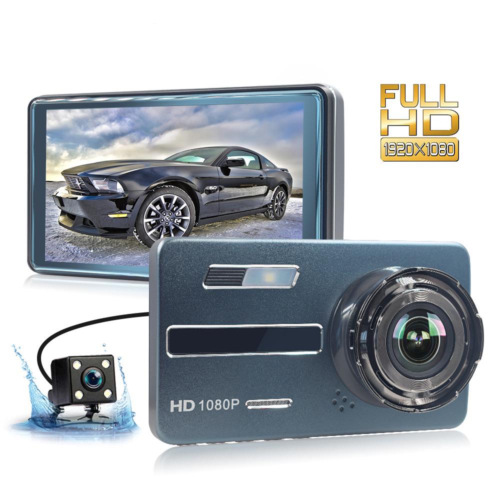Car DVR 4.39 inch full HD 170 degree wide angle driving recorder with rear view camera