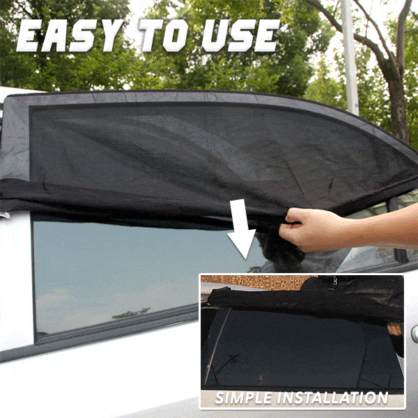 2x Car Sun Shade Window Net High Quality Auto Anti Mosquito Sunshade Mesh Cover UV Protector