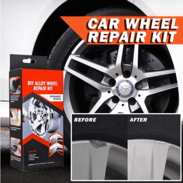 Tire Care Alloy Silver Car Surface Damages Rim Care Wheel Repair Refurbished Kits Tool Dent Scratch Adhesive Auto Tyre Tread